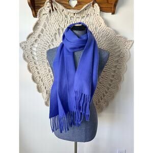 Esprit Vintage Deadstock 80s 90s Purple Fringe Scarf Made In Japan